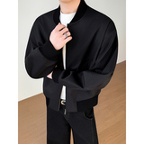 模特图~2026春季阔版简约棒球服夹克外套YJ6018/P98，男装夹克，电商B331