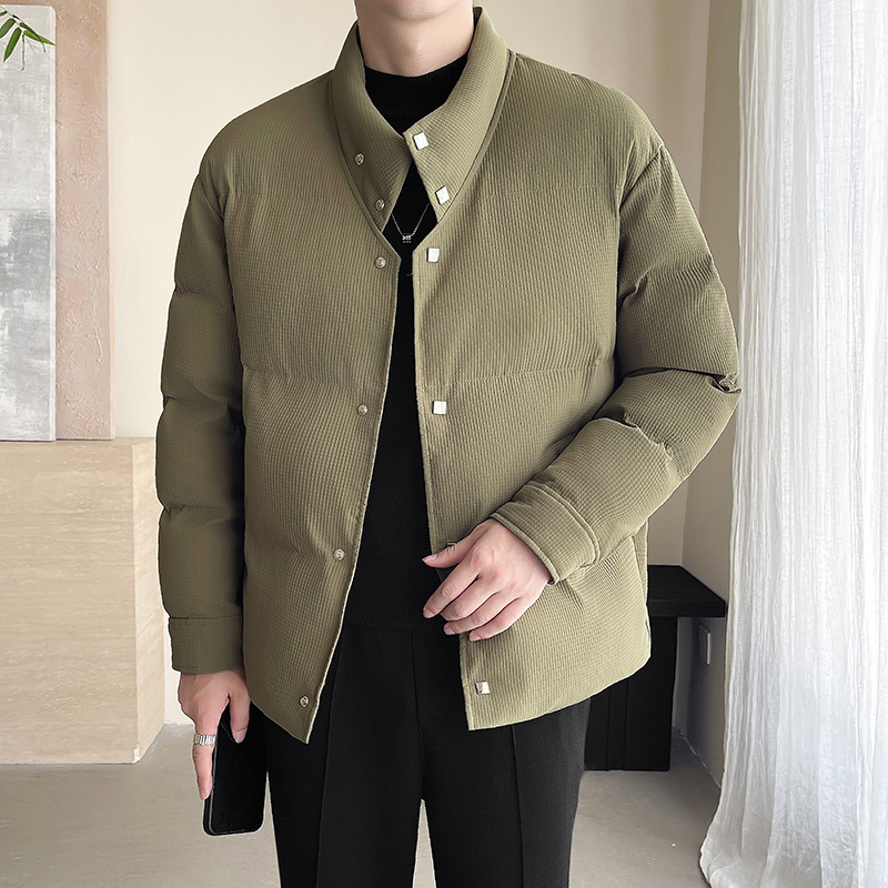 模特图~2025冬季立领加厚棉服E001/P75，男装棉衣，电商B331