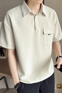 店主风~夏季新款明线设计中袖T恤衫 V6019/P55图片