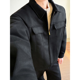 模特图~抖音直播加棉加厚绒面夹克外套棉衣E082/P138，男装夹克，电商B331