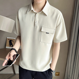 店主风~夏季新款明线设计中袖T恤衫V6019/P55，男装T恤，电商B331