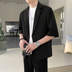模特图~春秋中袖西服外套 X801/P85图片