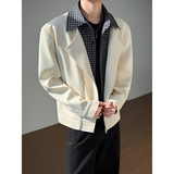 模特图~得物可二开春季重磅假两件设计夹克外套YJ6021/P118，男装夹克，电商B331