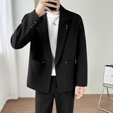 模特图~秋季重磅一粒扣设计休闲西装外套K8815/P98，男装西服，电商B331