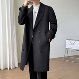 模特图~秋季韩版中长款过膝风衣外套K8822/P108，男装风衣，电商B331