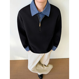 模特图~抖音重磅假两件春季卫衣YJ6005/P88，男装卫衣，电商B331