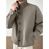 模特图~新标90白鸭绒冬季拼料立领美式羽绒服E125/P278，男装羽绒服，电商B331