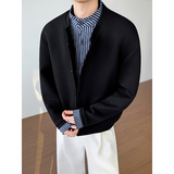 模特图~春季重磅假两件曼巴棉圆领夹克外套YJ6023/P108，男装夹克，电商B331