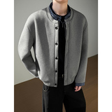 模特图~春季重磅假两件曼巴棉圆领夹克外套YJ6023/P108，男装夹克，电商B331