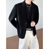 模特图~2026春季简约肌理感面料休闲西装外套YJ6016/P115，男装西服套装，电商B331