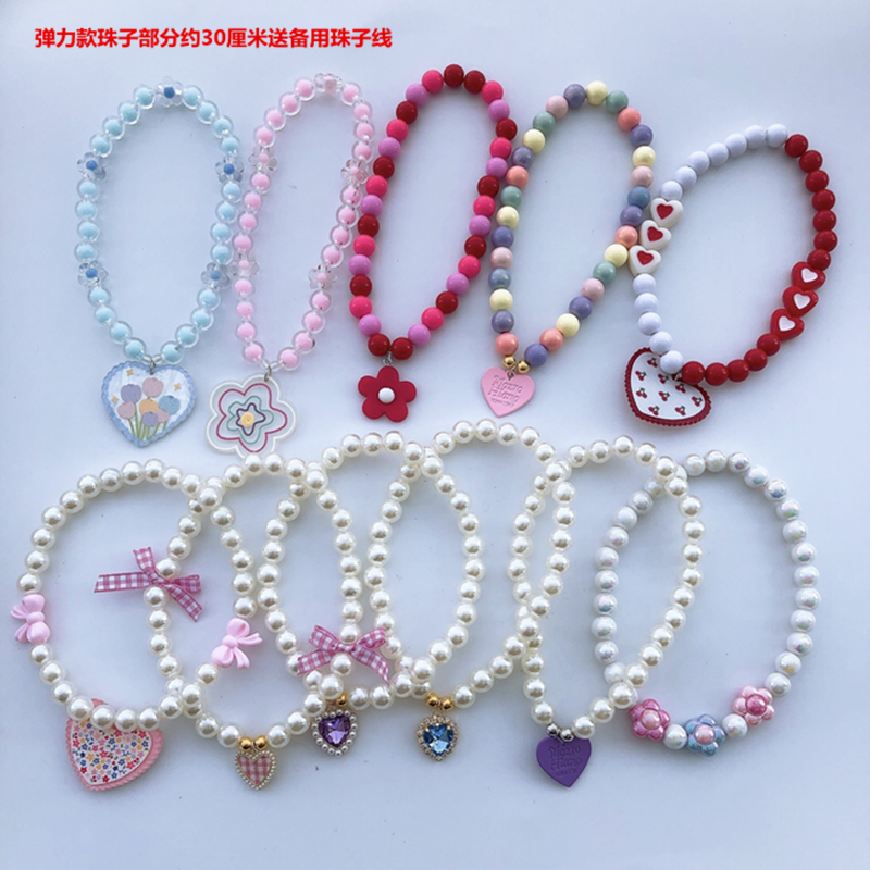 宠物粉色花朵项链猫咪狗狗珍珠颈链时尚可爱脖圈项圈比熊泰迪布偶