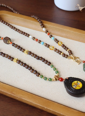 藏式重工手工编织项链绳