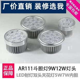 AR111斗胆灯灯芯内胆配件led双头射灯光源天花灯灯头维修灯杯灯泡