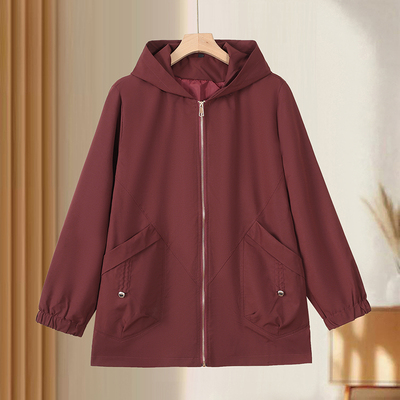 新款外套中老年女装洋气风衣奶奶