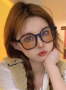 2022新款复古茶色墨镜女潮时尚街拍凹造型拍照神器太阳镜