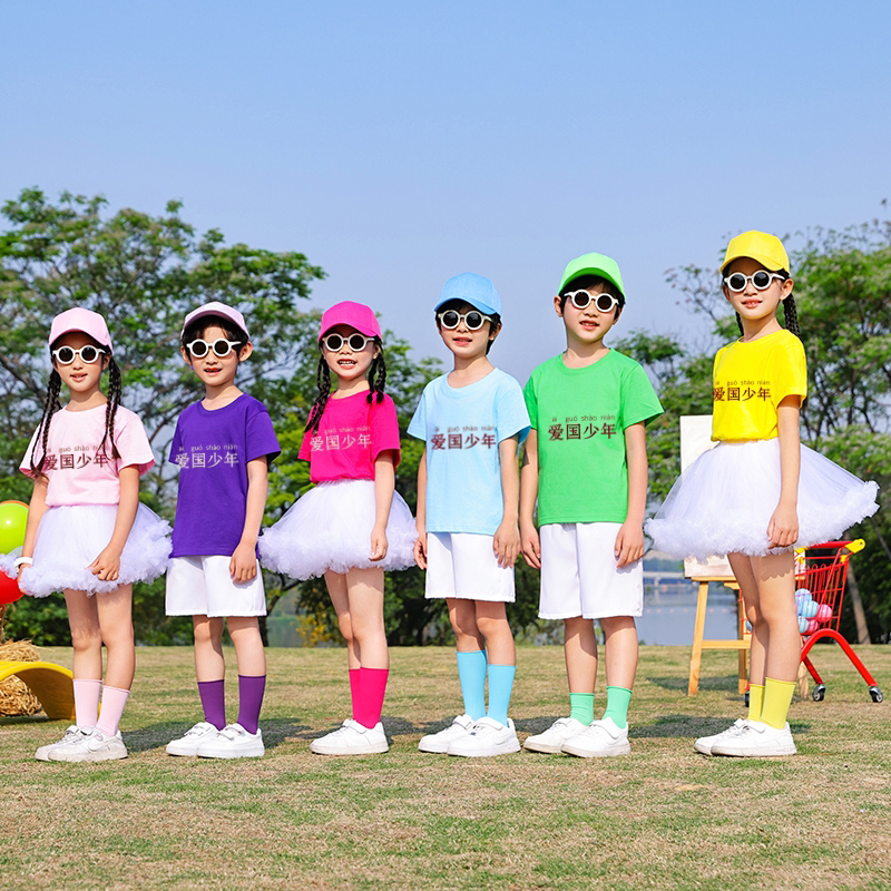 六一儿童节适合穿的衣服儿童演出服男女童蓬蓬裙糖果色表演服纯棉