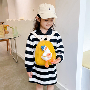 可爱儿童双肩包迷你男童背包卡通小女孩玩偶帆布包幼儿园宝宝书包