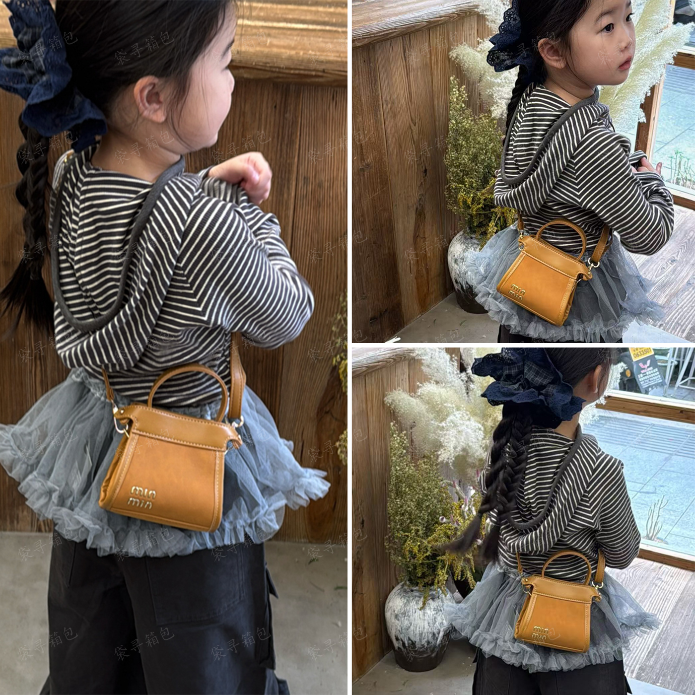 女童精致斜挎包秋冬新款儿童小方包缪系女孩公主手提包外出小挎包