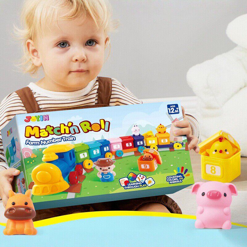 美国儿童动物农场小火车蒙特梭利角色扮演亲子互动玩偶益智玩具