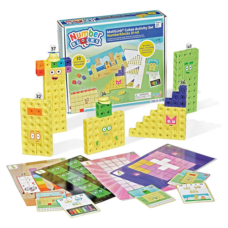 美国Numberblocks 31-40数字积木益智玩具儿童拼插礼物幼儿园教具