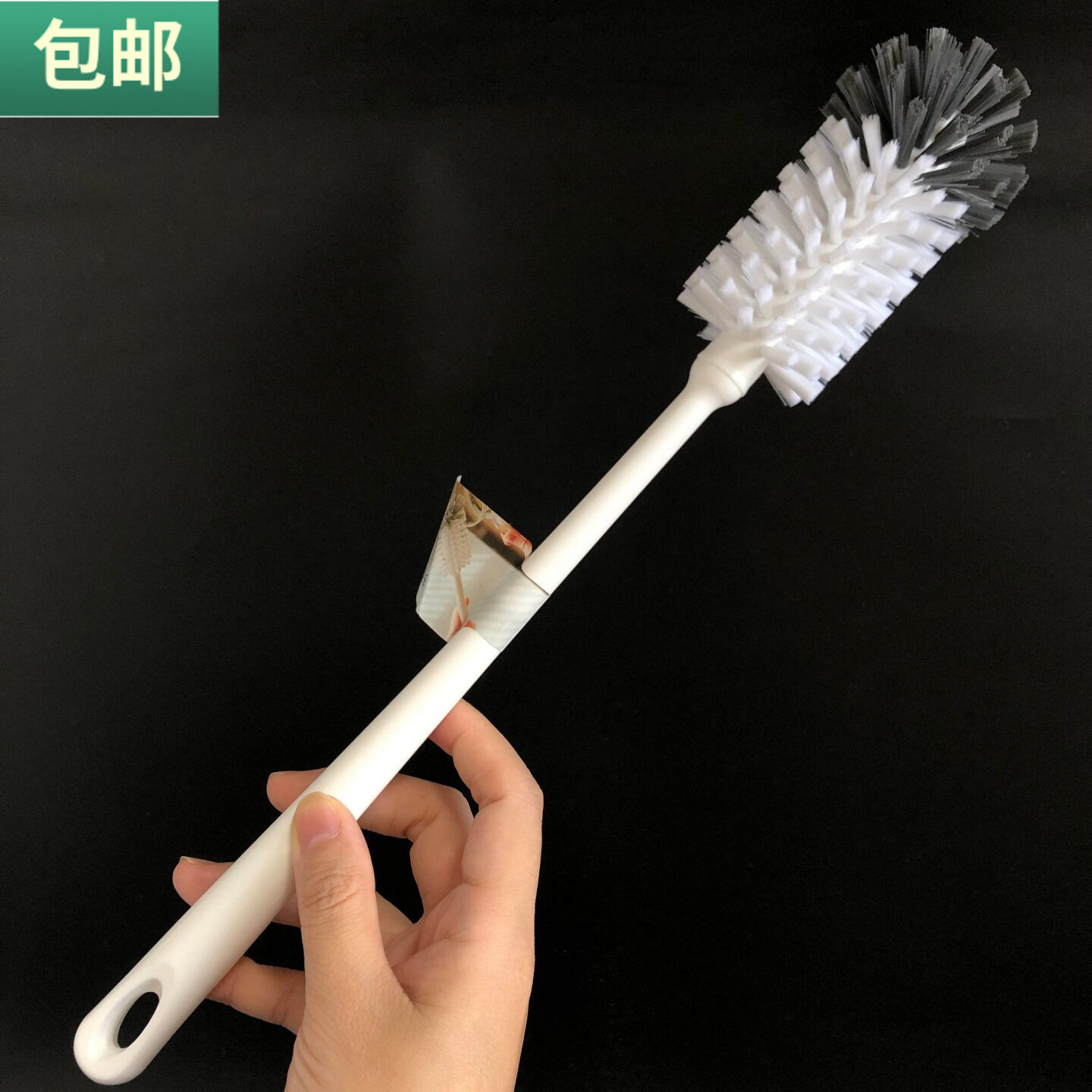 包邮 长柄圆筒清洁刷玻璃杯刷水瓶清洗刷水壶刷圆头厨房多用刷子