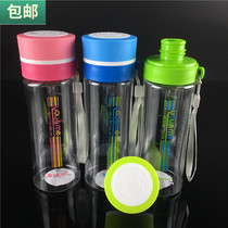 Baoyou Zhenxing water cup with scale, women's double cover tea cup, student water bottle, portable space Cup 400ml