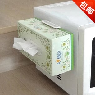 日式伸缩盒装纸巾架粘胶纸巾盒架
