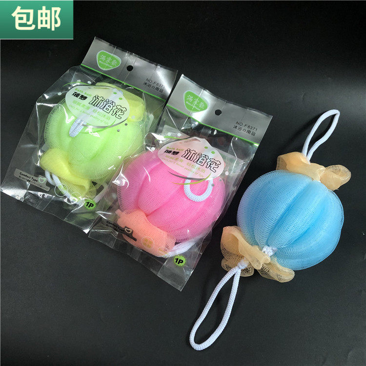 包邮 菠萝沐浴花拉伸浴球沐浴露起泡清洁刷子PE材质擦洗澡球,家庭/个人清洁工具,沐浴球,淘宝优惠券,粉丝福利购,淘宝优惠卷