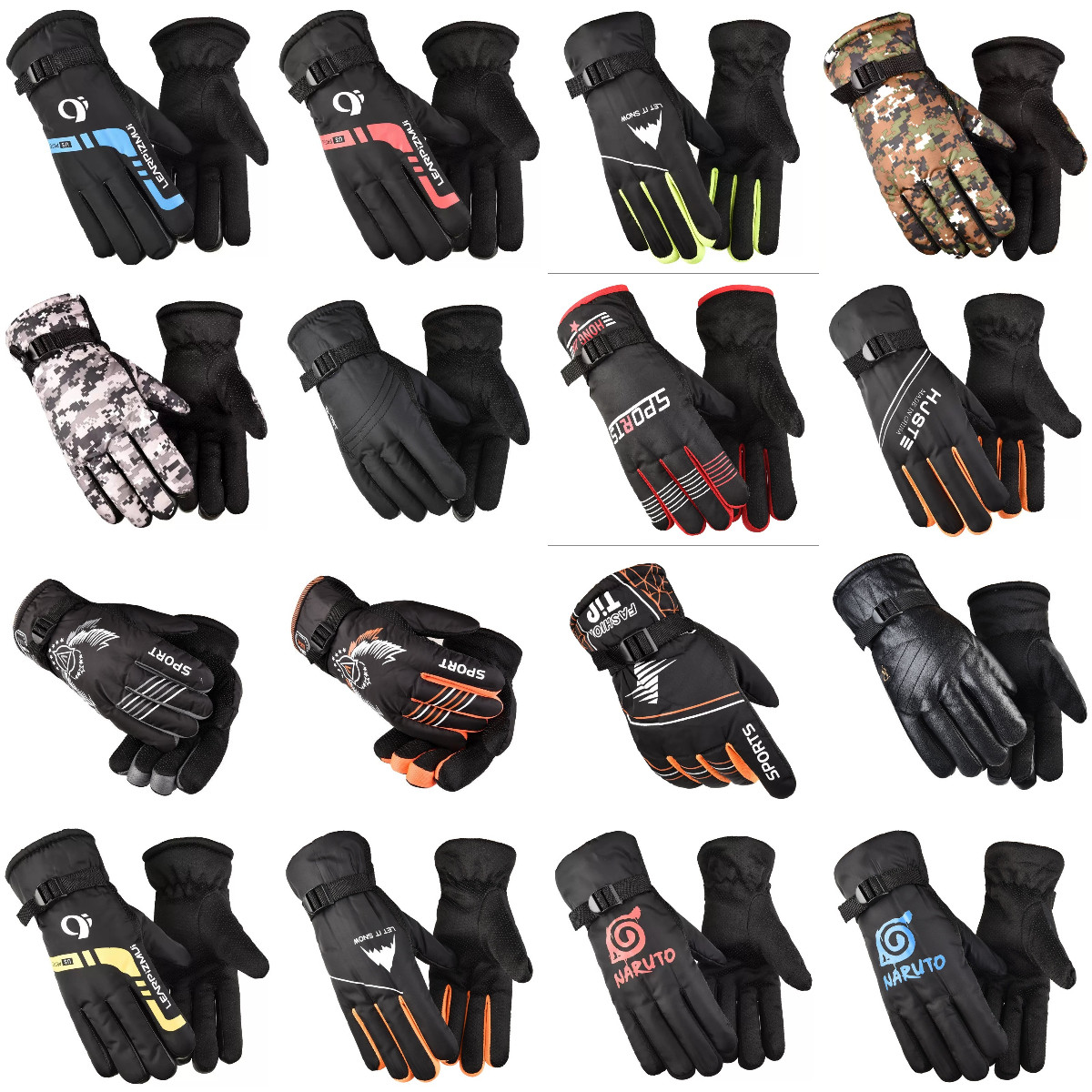 手套男士冬季滑雪加绒加厚棉保暖学生防风骑行防寒摩托车冬季防滑