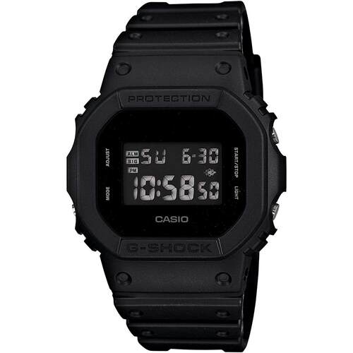 CASIO卡西欧G Shock DW5600BB 1磨砂黑树脂表带数字的男士手表