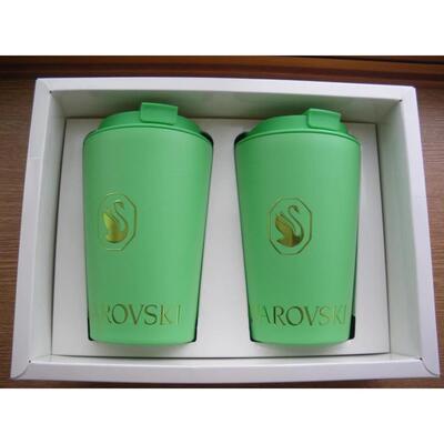 SWAROVSKI施华洛世奇绿色不锈钢Tumblers Mugs两件套5723307 12Oe