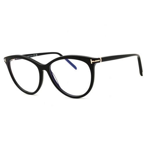 TOMFORD汤姆福特女士近视眼镜框架闪亮黑色Cat全框FT5990 001