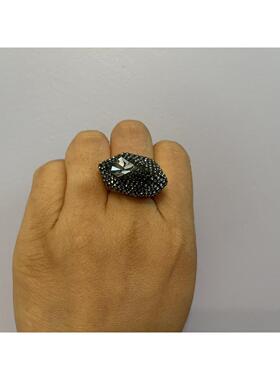 atelier SWAROVSKI施华洛世奇ST James戒指黑色52 6 5141819 310