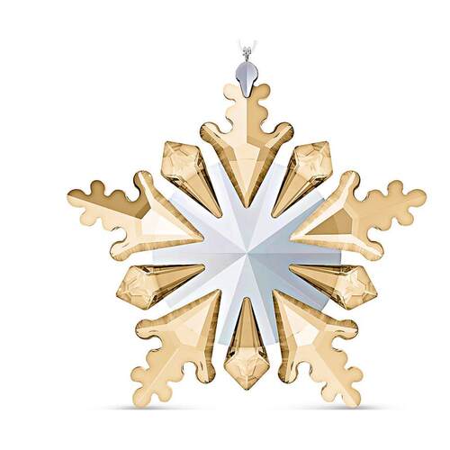 SWAROVSKI施华洛世奇Winter闪烁装饰金色大号水晶节日5535541