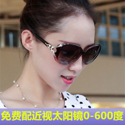 墨镜圆脸近视女司机0-800度成品