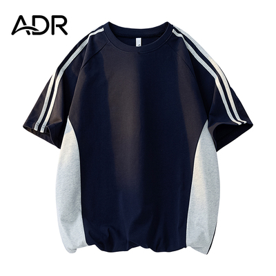 纯棉正肩短袖T恤男女半袖休闲