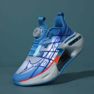 男童跑步鞋专业减震超轻单网青少年全掌碳板中大童跑鞋透气高端夏