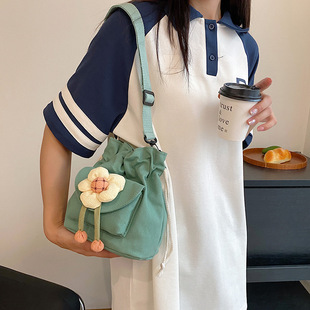 芭比琪华新款托特尼龙包女包时尚印花韩版女包简约单肩斜跨手提