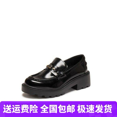 商场同款2026新款秋叶伯爵英伦乐福鞋一脚蹬小皮鞋女EGB60AA6