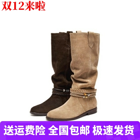 商场同款2025新款复古西部靴牛仔靴长筒靴高筒靴女靴子EIL02DG5