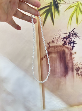 天然珍珠克旭花瓣项链