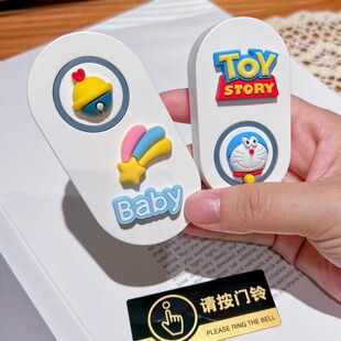 可爱卡通门铃无线家用电池自发电老人呼叫器超远距离入户门钟防水