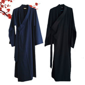 长袍斜襟长褂三清领 法衣道士用品衣服道袍薄款 古装 道服长袍套装