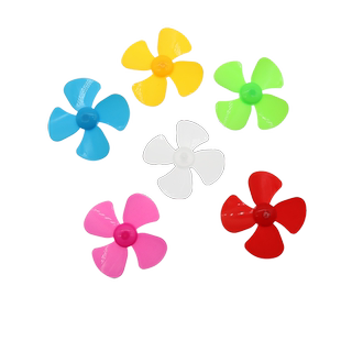 四叶螺旋桨小风叶2mm孔风扇叶DIY手工模型车模船模桨教学电机配件