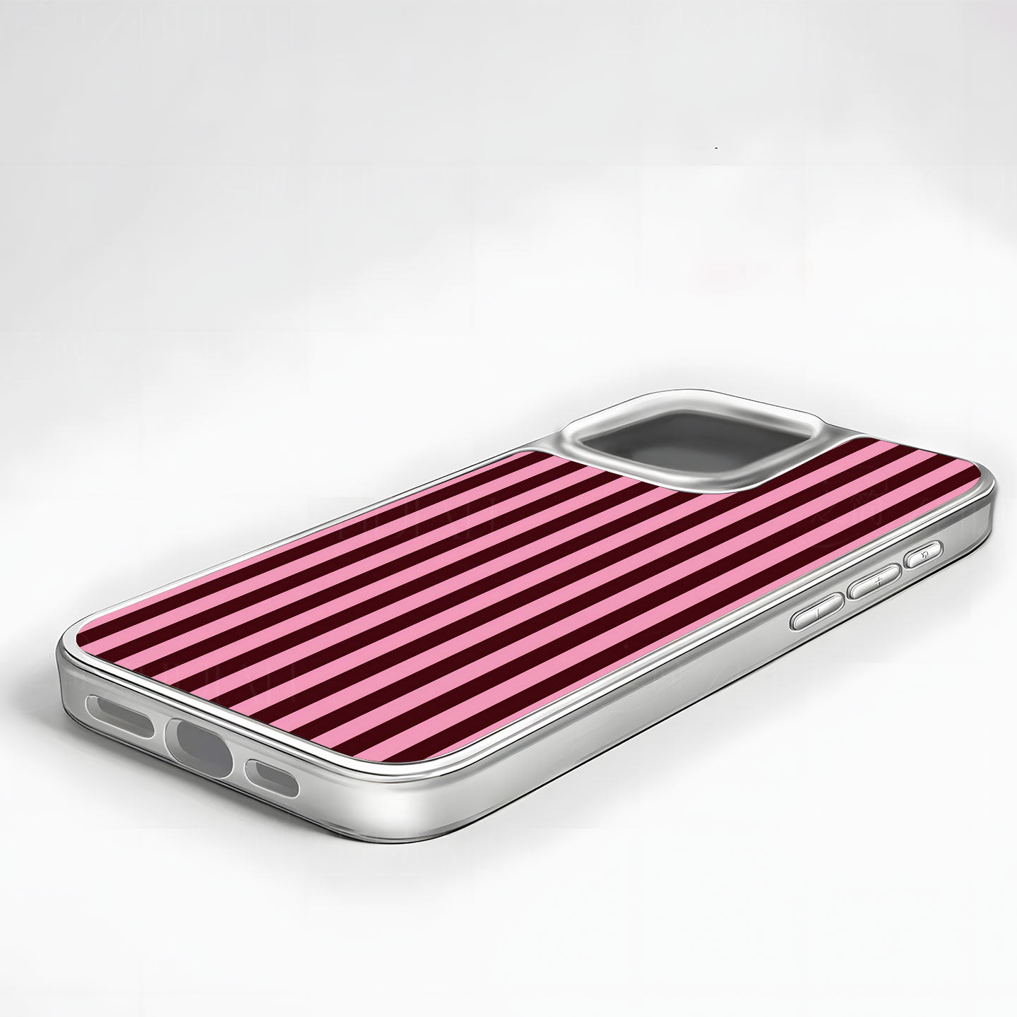粉紫竖条纹大孔电镀黑框磨砂磁吸碳纤纹手机壳适用苹果iphone17promax华为MATE60PRO12/13/14P70ULTRA