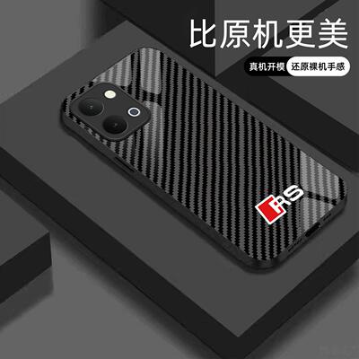 适用【vivoY500i】宝马Mpower液态玻璃亮面手机壳RS电镀全包镜头冰感轻奢高档软边抗摔耐脏保护套