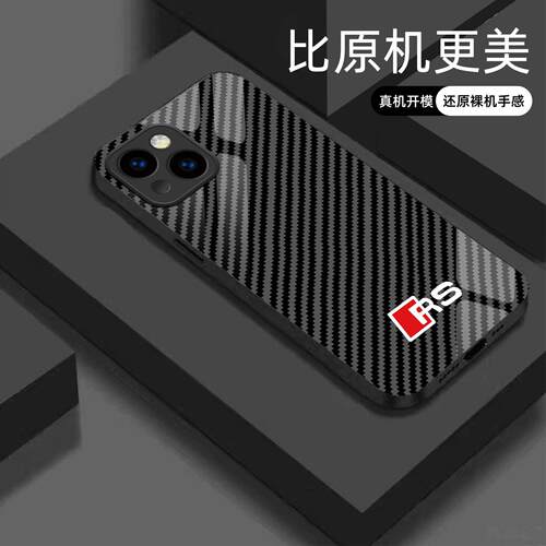 适用【苹果IPHONE14plus】宝马Mpower液态玻璃亮面手机壳RS电镀全包镜头冰感轻奢高档软边抗摔耐脏保护套