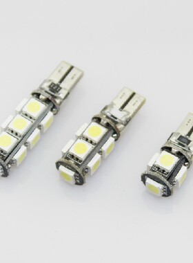 T10带CANBUS解码5/9/13头LED汽车示宽灯阅读灯牌照灯冰蓝色5灯9灯