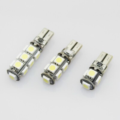 T10带CANBUS解码5/9/13头LED汽车示宽灯阅读灯牌照灯冰蓝色5灯9灯