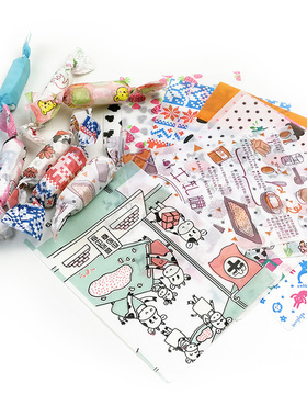 烘焙diy牛轧糖包装纸 花生牛扎糖纸袋 食用糯米纸硅油糖果纸 50张